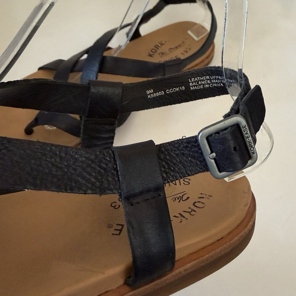 Kork Ease Yarbrough Sandals Womens Size 9 Tan Leather Strappy Comfort Flats - Picture 5 of 9